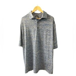 Foot Joy Men's Blue Striped Golf Polo Size XL
